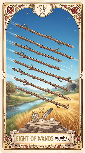 权杖八 Eight of Wands