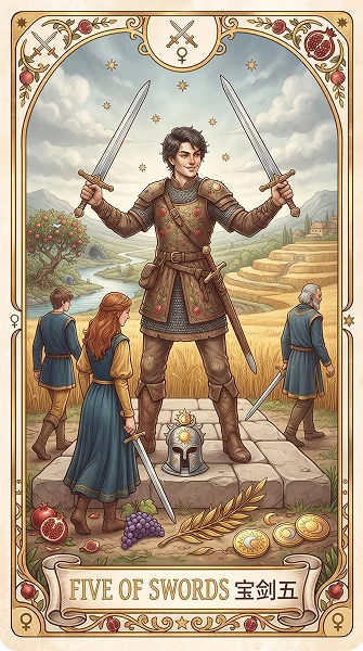 宝剑五 Five of Swords