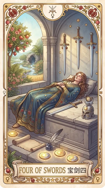 宝剑四 Four of Swords