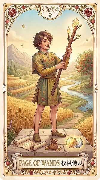 权杖侍从 Page of Wands