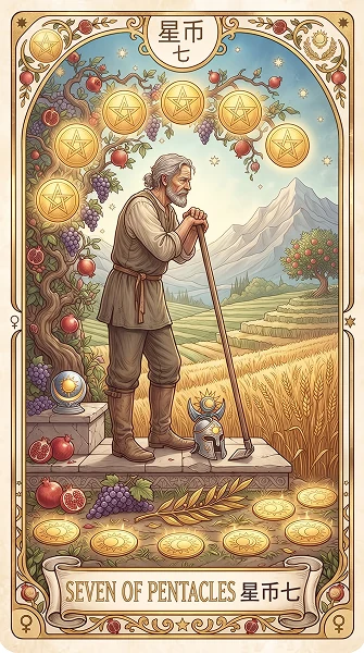 金币七 Seven of Pentacles