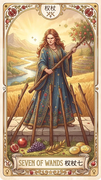 权杖七 Seven of Wands