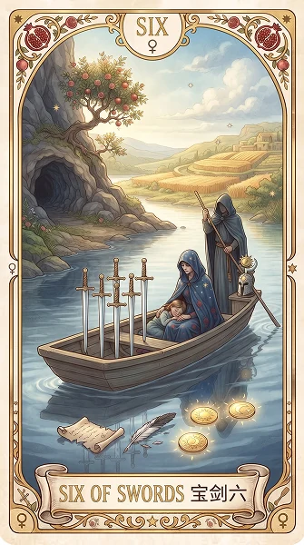 宝剑六 Six of Swords