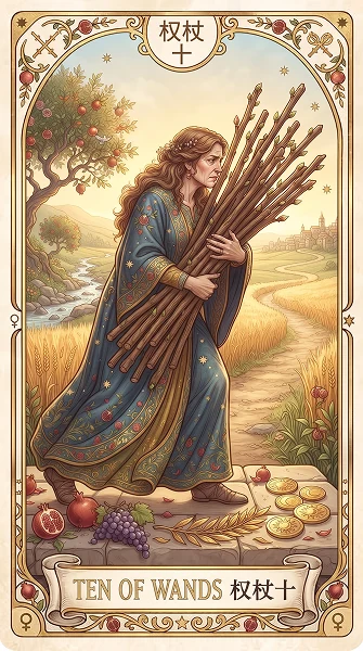 权杖十 Ten of Wands