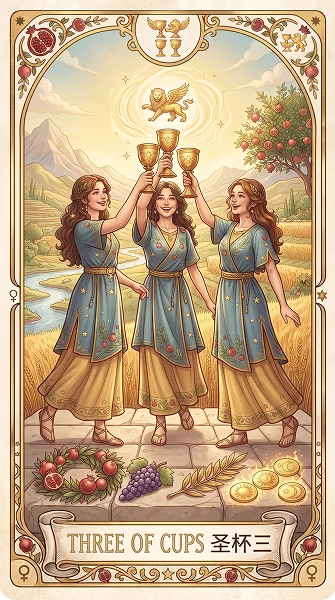 圣杯三 Three of Cups