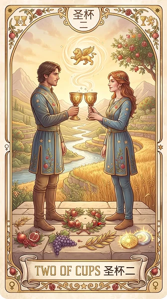 圣杯二 Two of Cups