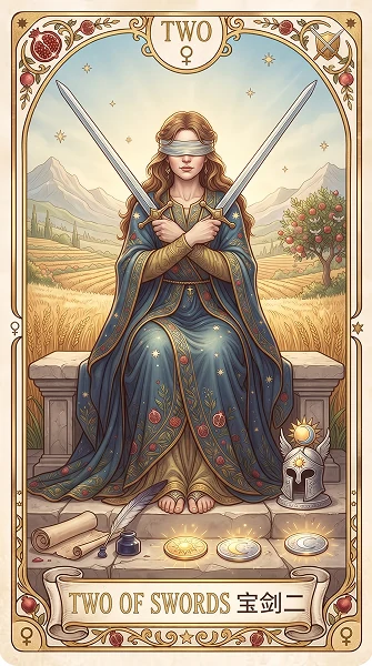 宝剑二 Two of Swords