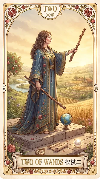 权杖二 Two of Wands